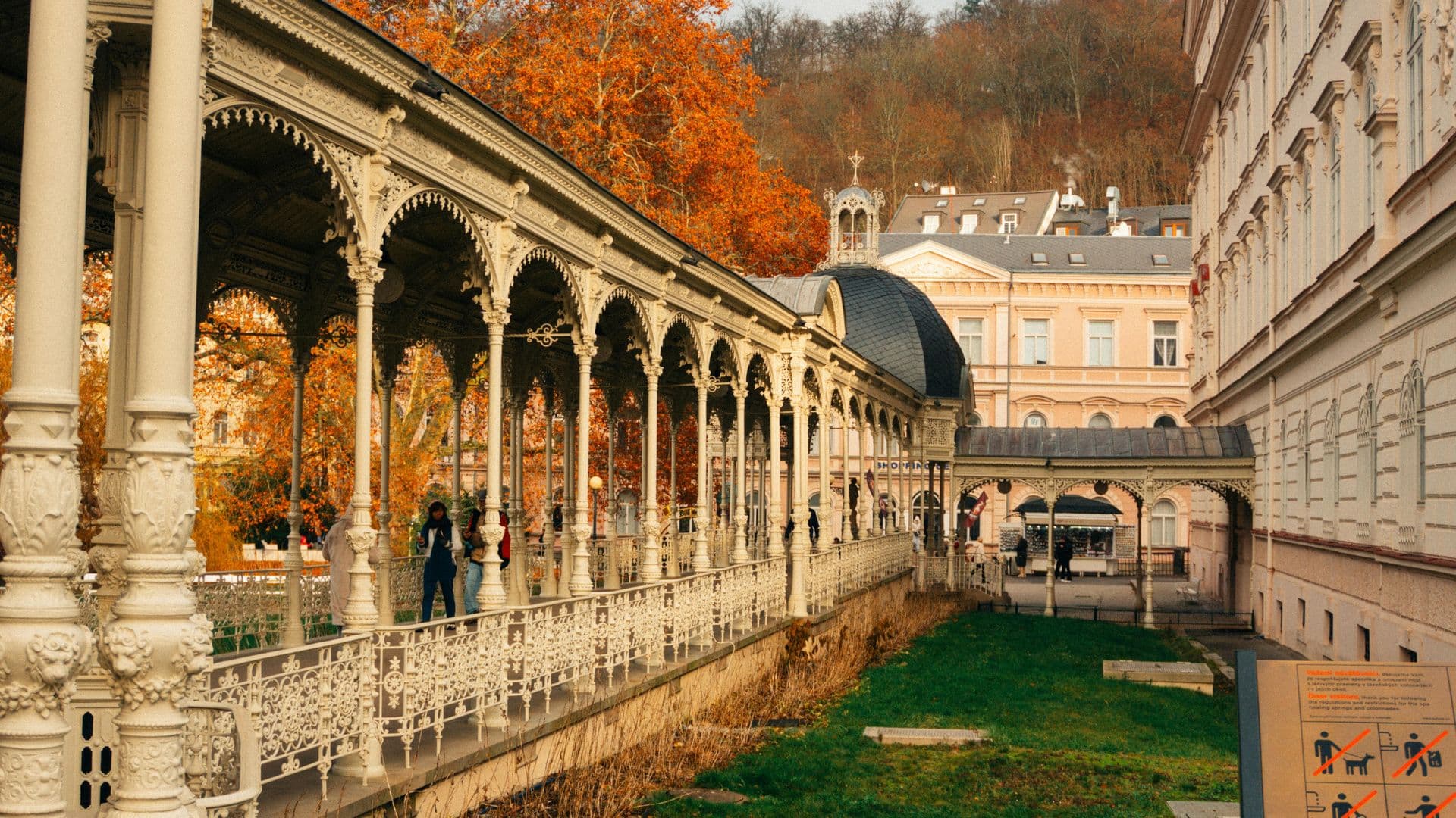 Thermal colonnade of Karlovy Vary in Bohemia
